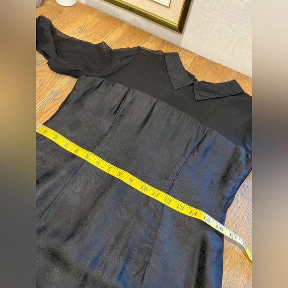 🖤 COQUETTE EN SOIE – Sheer Black Dress – Size M - Picture 7 of 11